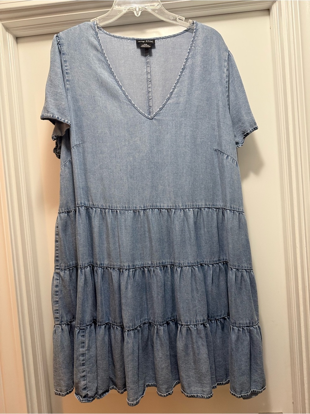 City Chic Light Blue Denim Dress